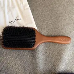 Lefina ヘアブラシ スクエア型Pro 豚毛 天然木 高級パドルブラシ