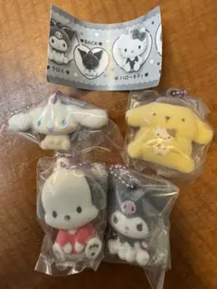 ふわわフロッキーマスコット　サンリオ　ポムポムプリン　シナモロール　クロミ