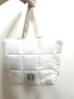 スターバックス ホワイトキルティングエコバッグ