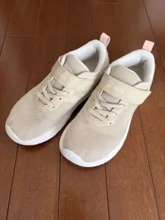 アシックス　スニーカー　レーザービーム　ベージュ　21.5cm