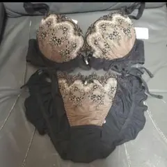 ナルエー ブラジャーショーツセット M D70 ブラウン