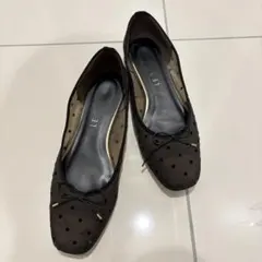 【最終値下げ】ルタロン ドット チュール フラットシューズ ブラック 25cm
