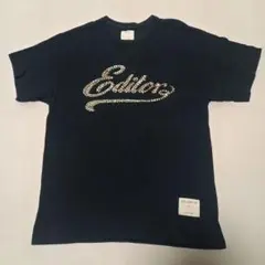 THE EDITOR スタッズロゴTシャツ イタリア製 ブラック