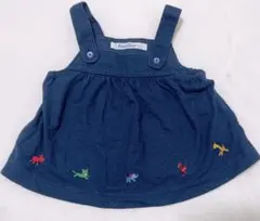 familiar ネイビー刺繍ワンピース 70センチ