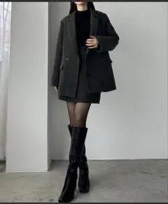 ヘリンボーンテーラードジャケット＋ミニスカートSET