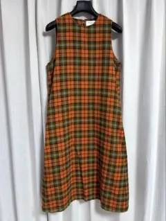 BEAMS BOY チェック柄ノースリーブワンピース