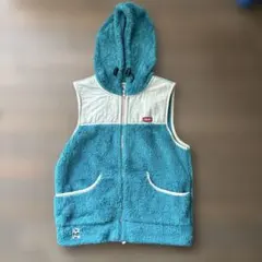 CHUMS フード付きボアベスト ターコイズ XS