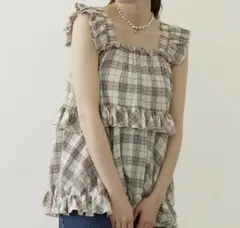 MILKFED. PLAID TIERED TOPのサムネイル