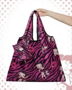【新品未使用】ROMWE Betty Boop ゼブラ柄トート・エコバッグ
