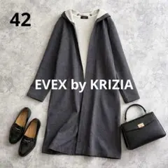 n557【EVEX by KRIZIA】羽織りロングカーディガン フードありのサムネイル