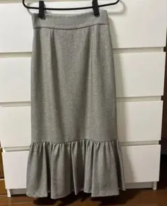 PROPORTIONグレー フレアロングスカート