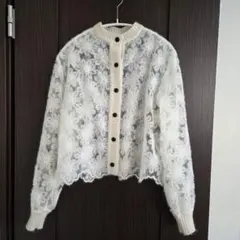 iena la boucle　Brocheレースカーディガン IENA LA BOUCLE レースコンビカーディガン（カーディガン）｜IENA