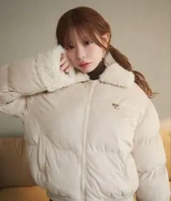 【最安値】TITTY&CO. キルティングボアダウン　アイボリー