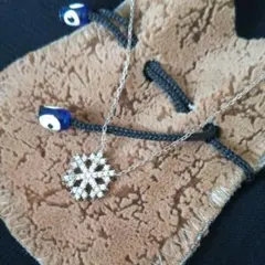 新品 トルコ 雪の結晶 モチーフ シルバー 925 ネックレス