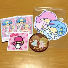 サンリオ　キキララ　グッズ　まとめ売り　刺繍缶バッジ　キャラポトレ　チェキ風