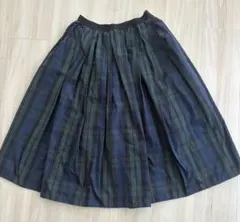 TRECODEミモレ丈　神戸・山の手スカート チェックトレコード