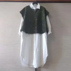 九の⑰　着物リメイク　紬のトップス