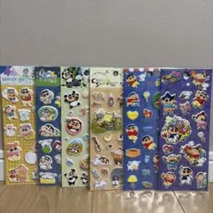 クレヨンしんちゃん シール 立体 6枚 まとめ ぷくぷくシール 正規品