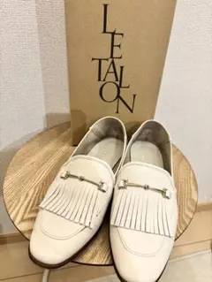 LE TALON ホワイトレザー ローファー
