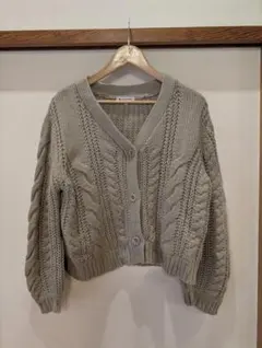 GLOBAL WORK ケーブルニットカーディガン L