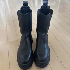 Bershka 厚底 ロングブーツ ブラック ホワイト / ベルシュカ 黒 白 厚底ロングブーツ （ホワイト） -YOSUKE U・S・A 公式