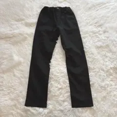 GU キッズ ストレッチパンツ 140 ブラック 黒 ジーユー ジュニア