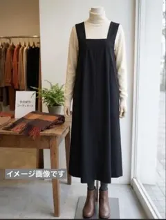 【美品】PAGEBOY ページボーイ サロペットワンピース ブラック Mサイズ