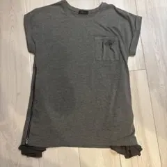 & by P&Dアンドバイピーアンドディー サイドジップ シフォン切替 Tシャツのサムネイル