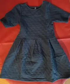 プチバトー ネイビー キルティングワンピース