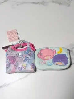 しまむら　キキララ　マルチティッシュケース　中水色　お買い物袋　2点セット