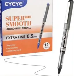 【新品】EYEYE ローラーボールペン 12本セット 0.5mm 速乾 ブラックのサムネイル