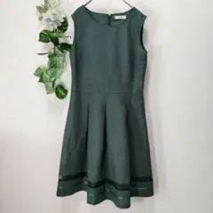 ☆美品☆ fairy ノースリーブワンピース M 日本製 裾シアー フォーマルのサムネイル