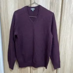 UNIQLO バーガンディ Vネックセーター M