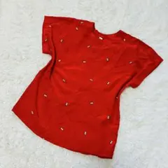 Ellen Tracy シルクブラウス ドミノ柄 6（B323）