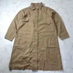 グローバルワーク　デニムロングコート　キャメル　【F】 綿100% 薄手