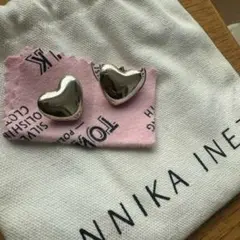 ANNIKA INEZ ハート型シルバーピアス♡アニカイネズ