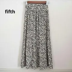 fifth フィフス レオパード柄 総柄 フレアロングスカート 春 夏