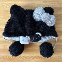 ユニバ　usj キティ　ファンキャップ　黒　リング