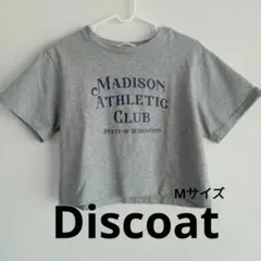 Discoat グレーのショート丈Tシャツ Mサイズのサムネイル