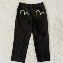 EVISU ドット刺繍 パンツ　ブラック系　大きいサイズのサムネイル