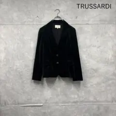 TRUSSARDI 後フレア ブラック ベロアジャケット N1721のサムネイル