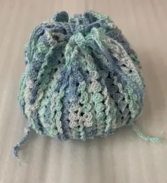 巾着袋 ミニポーチ ハンドメイド かぎ針編み 編み物 手編み