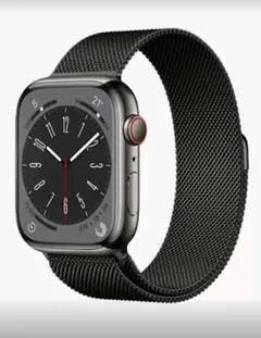 Apple Watch用 メタルミラネーゼループバンド（マグネット式）／ブラック