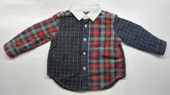 ポロラルフローレン12M 長袖シャツ チェック柄