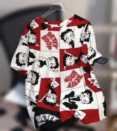 Betty Boop 半袖Tシャツ 総柄サイズ7XLオーバオマケ付きーサイズのサムネイル