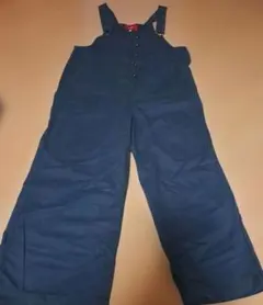 グリーン ボタン付きオーバーオール　L