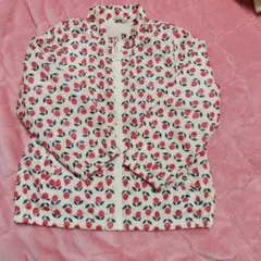 ウインドブレーカー　花柄 120 アイボリー　ナイロンジャンパー