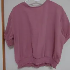 COLZA バックリボン カットソー くすみピンク Lサイズ