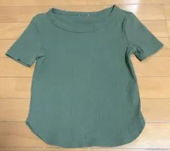 4/26まで GU オリーブグリーン 半袖Tシャツ