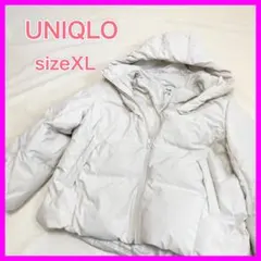 ○ 【綺麗】 ユニクロ シームレス ダウンパーカ レディースXL オフホワイト